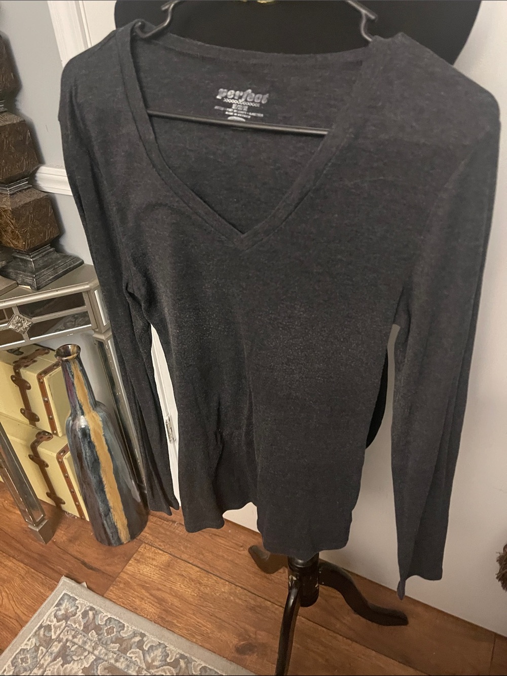 Old Navy Dark Charcoal V-Neck Sweater